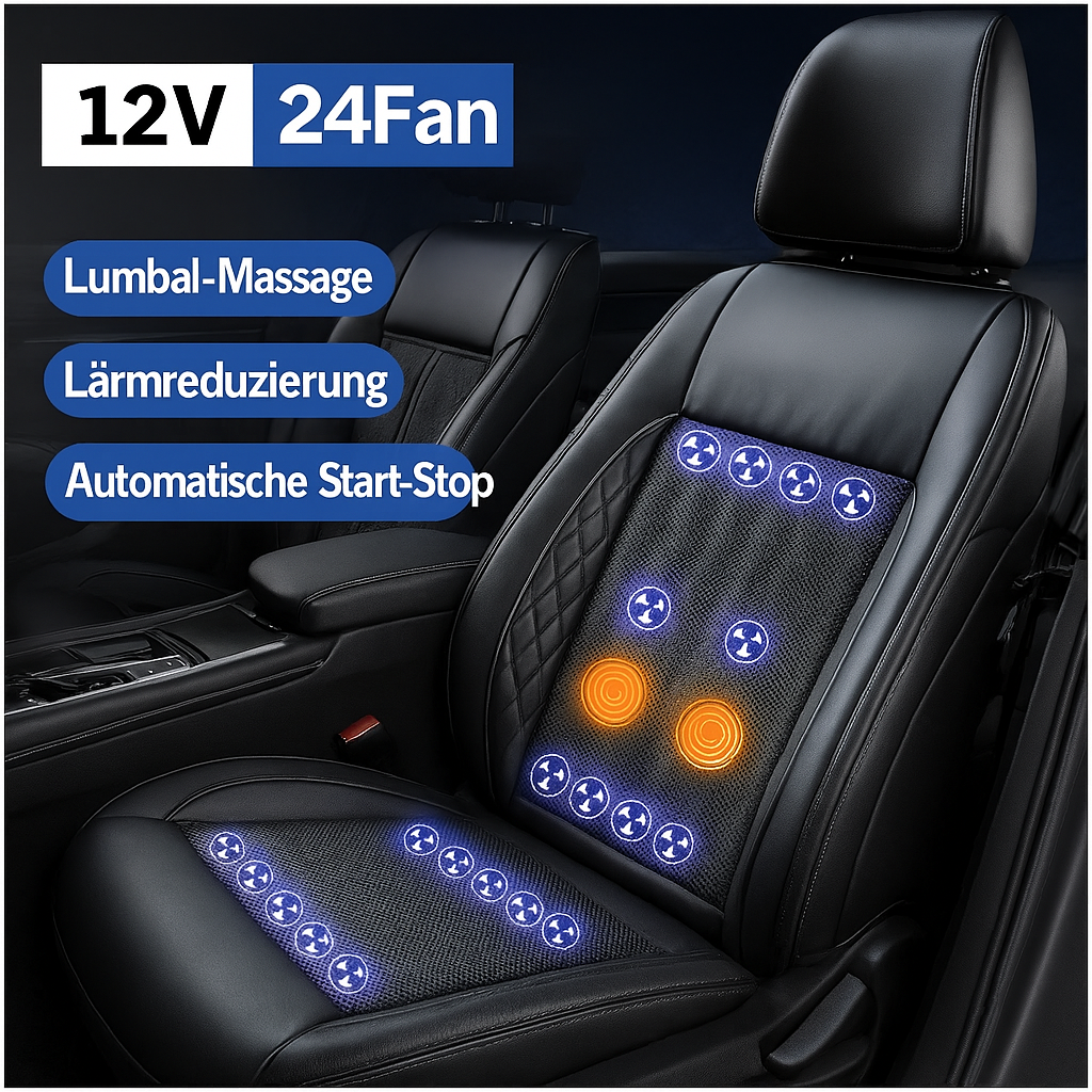 CoolDrive™ – Autositz-Kühlung mit 24 Lüftern & Massagefunktion